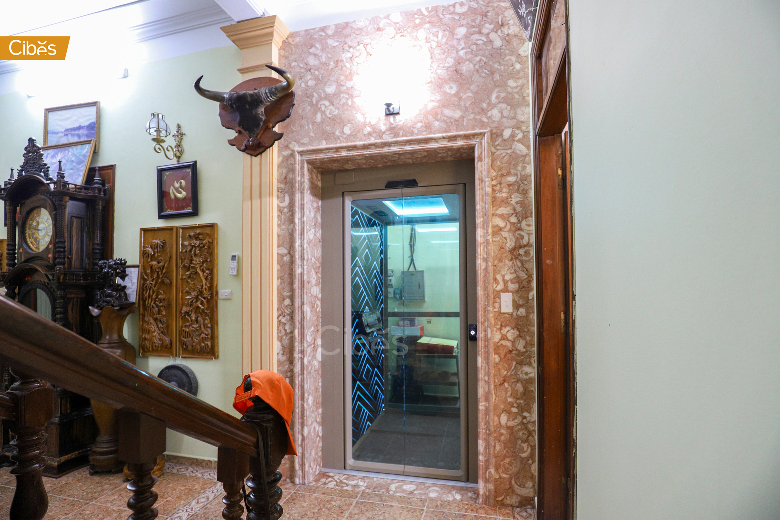 Phường Thanh Xuân, Hà Nội - Thang máy lắp đặt nửa trong nhà, nửa ngoài trời4